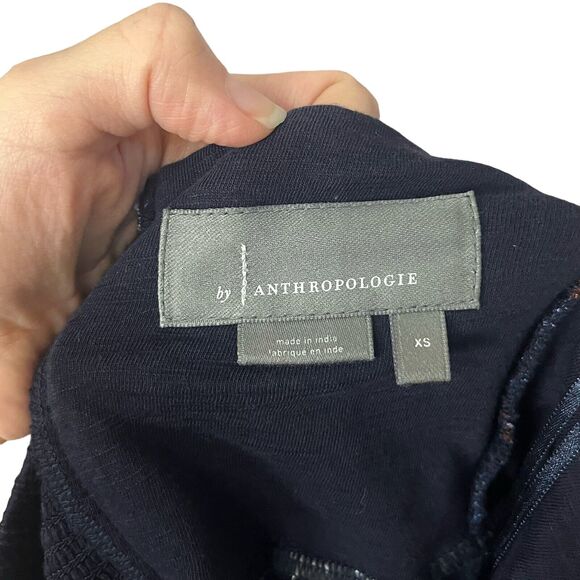 Anthropologie Asha Halter Top Tank Boho Peplum Embroidered - Picture 6 of 8